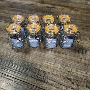 8 Kilner Square Clip Top Glass Spice Jars new 3 inches